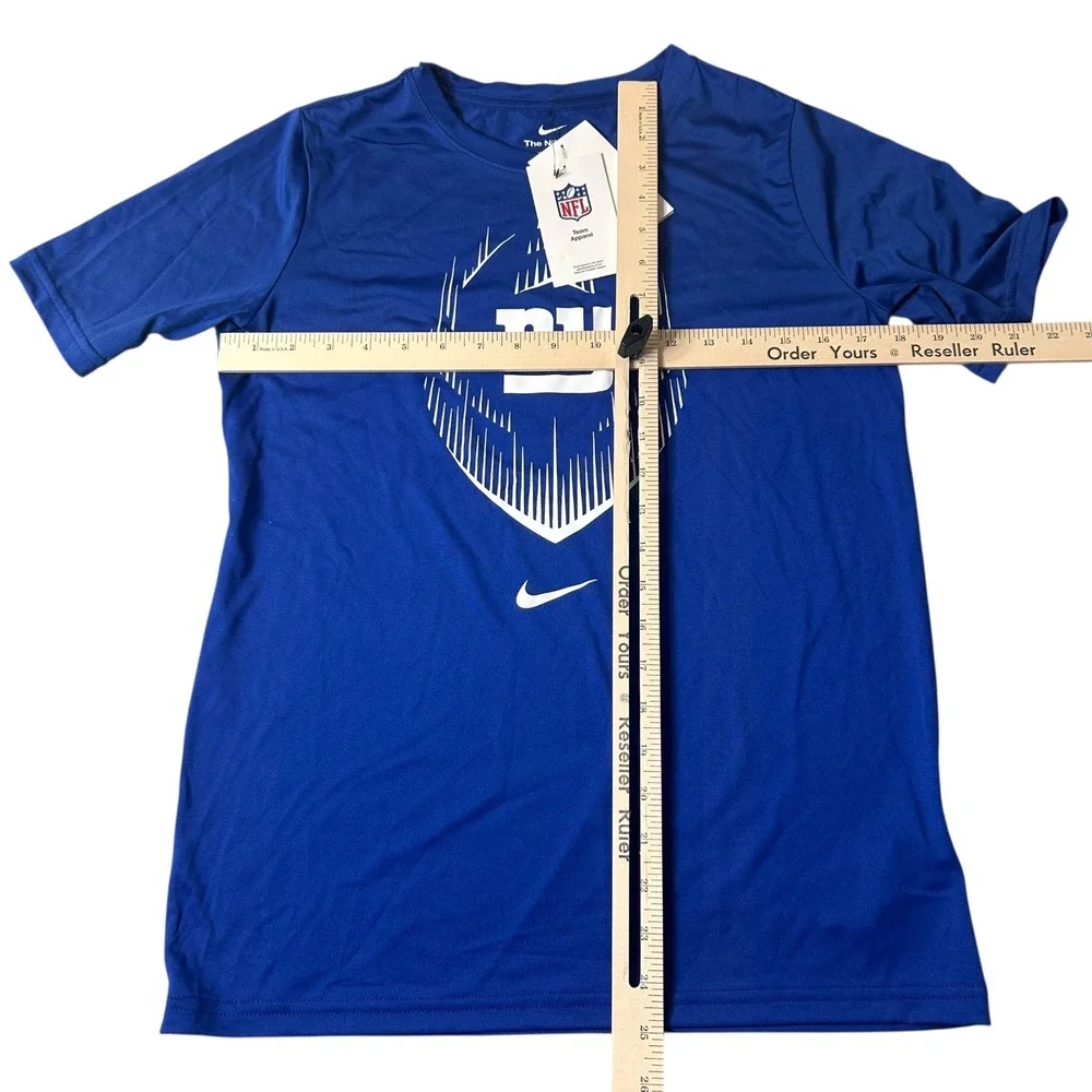 NEW Nike Dri-FIT NFL New York Giants Tee Shirt‎ Youth Size Large (14/16) Blue